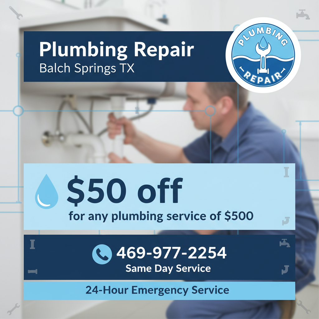 Plumbing Repair Coupon Balch Springs TX – Discount on Plumbing Services